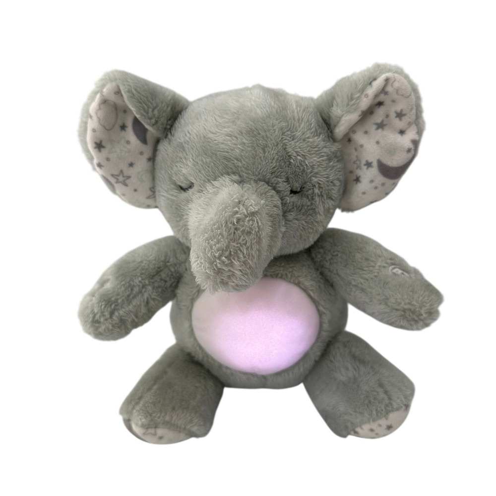 Dreamgro Elephant Plush Light Up Color Changing Gray Stuffed Animal Kids 10in